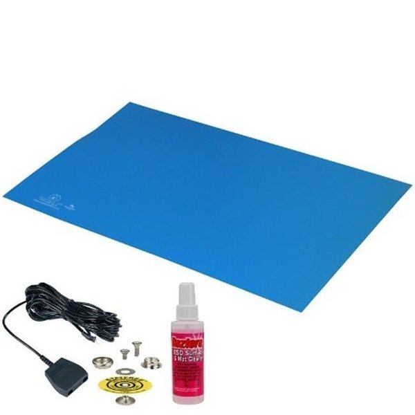 Desco Desco 66424 Statfree T2 Rubber Mat; Blue 66424